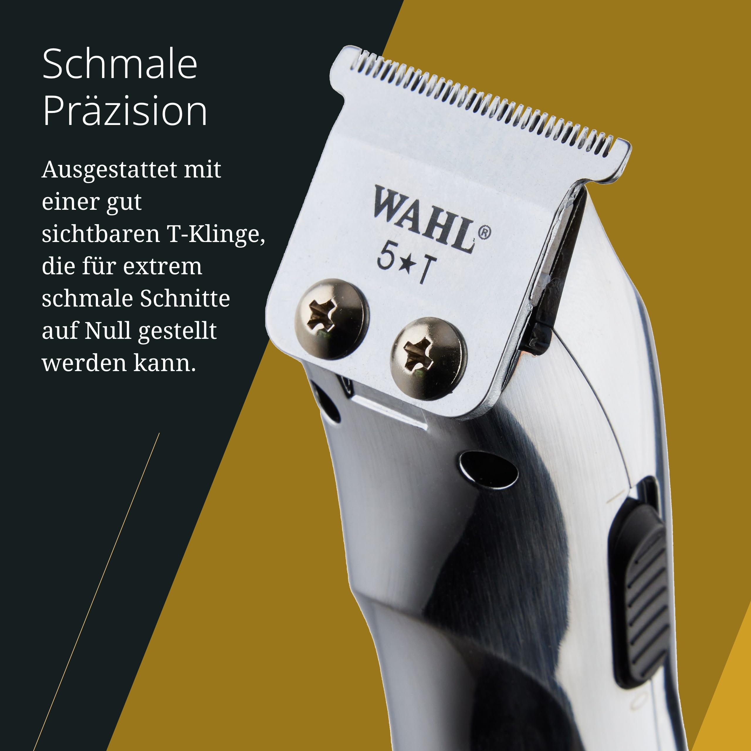 Wahl A-LIGN Netz-/Kabelloser Haartrimmer - Für die engsten Bereiche von Gesicht, Bart und Haaransatz