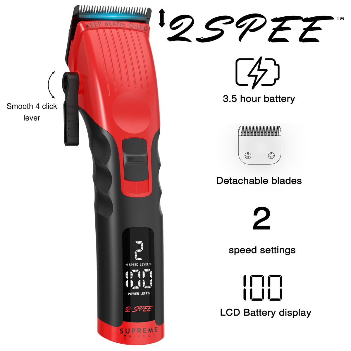 Supreme Trimmer 2Spee Profi Haarschneidemaschine