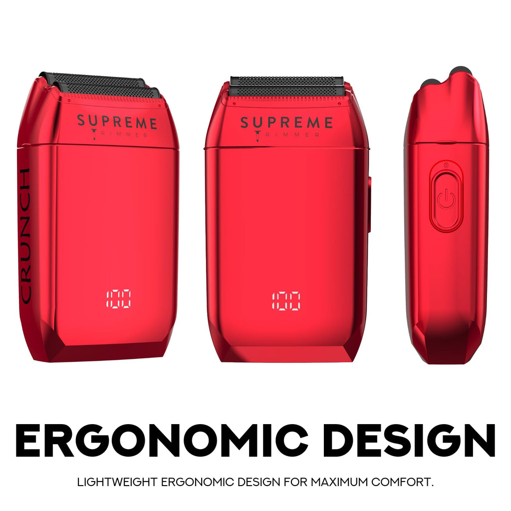 Supreme Trimmer STF602 Elektrorasierer für Herren, Nass-/Trockenrasierer für Herren, Schwarz – Crunch