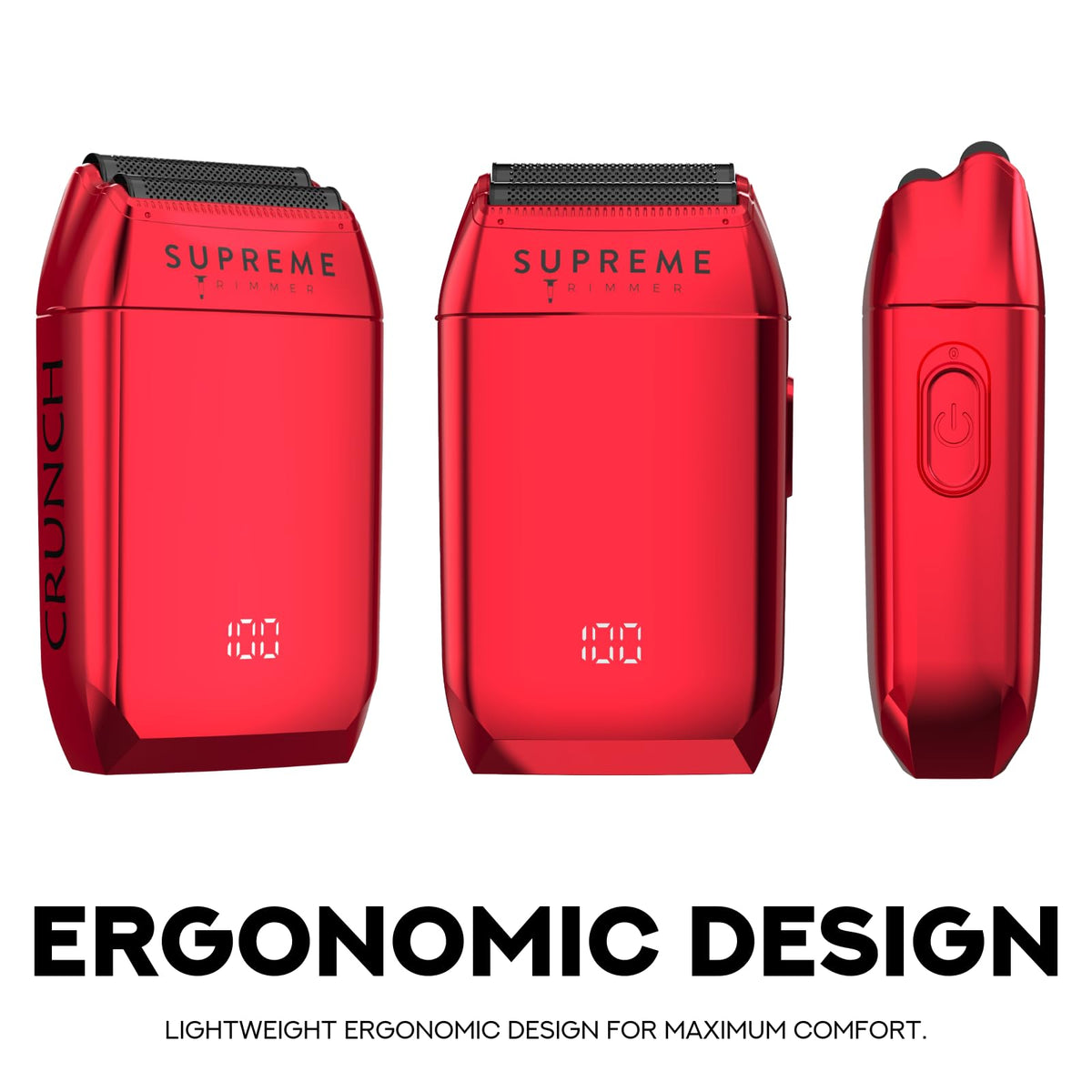 Supreme Trimmer STF602 Elektrorasierer für Herren, Nass-/Trockenrasierer für Herren, Schwarz – Crunch