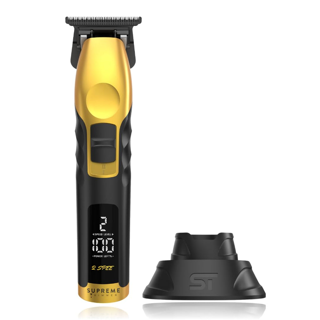 Supreme Trimmer 2Spee ST622 Haarschneidemaschine (3 Stunden Gebrauch), abnehmbare Klingen, 2 Geschwindigkeiten, Akkuanzeige, kabelloser professioneller Barber 0 gappable Trimmer