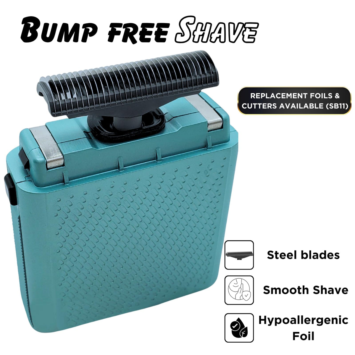 Supreme Trimmer Solo STF101 Herren-Einzelfolienrasierer (150 Minuten Laufzeit), kabellos, leistungsstark, USB-C-Mini-Größe, Reiserasierer für Friseure und Zuhause, Schwarz