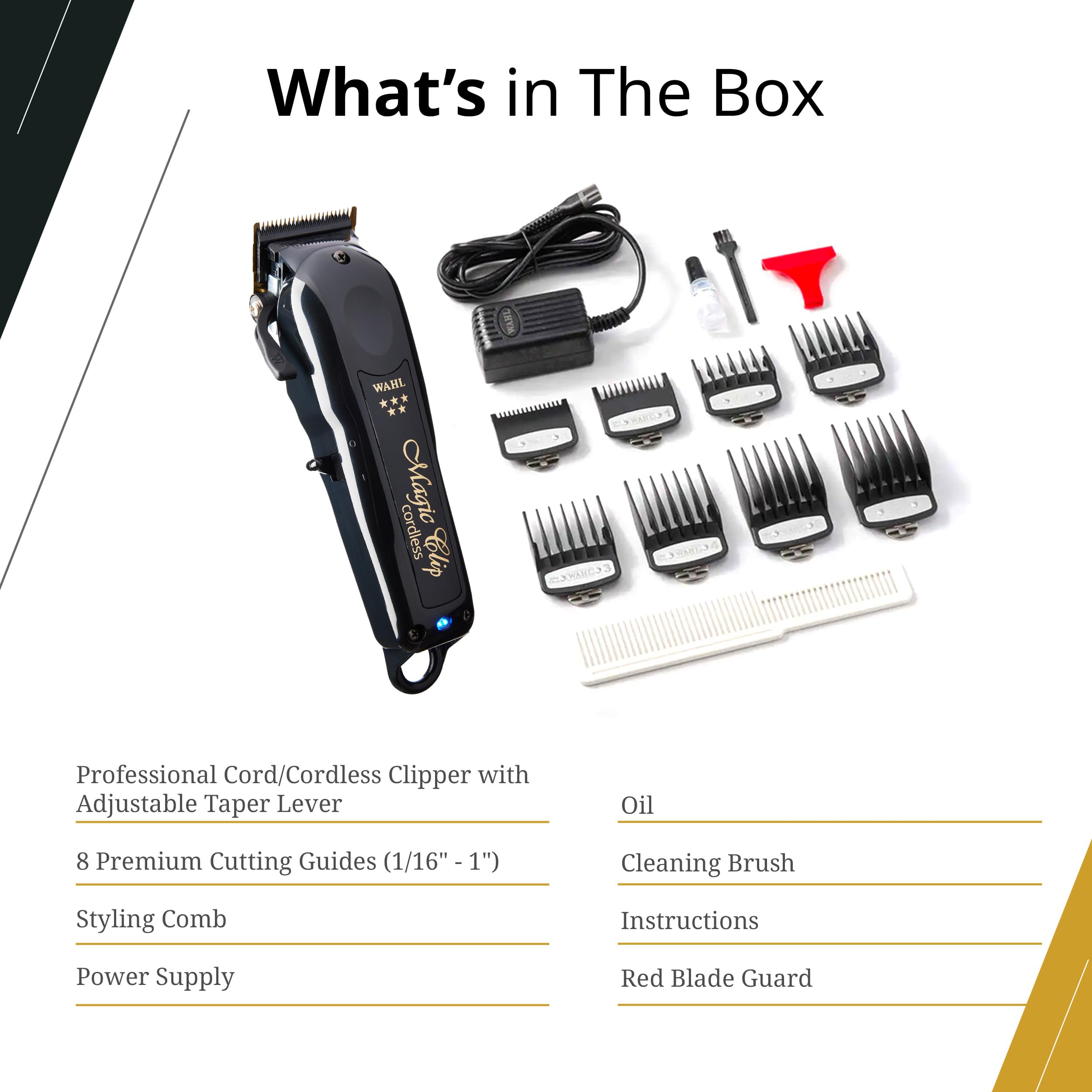 Wahl Cordless Magic Clip Schwarz Professioneller Haarschneider 3026432