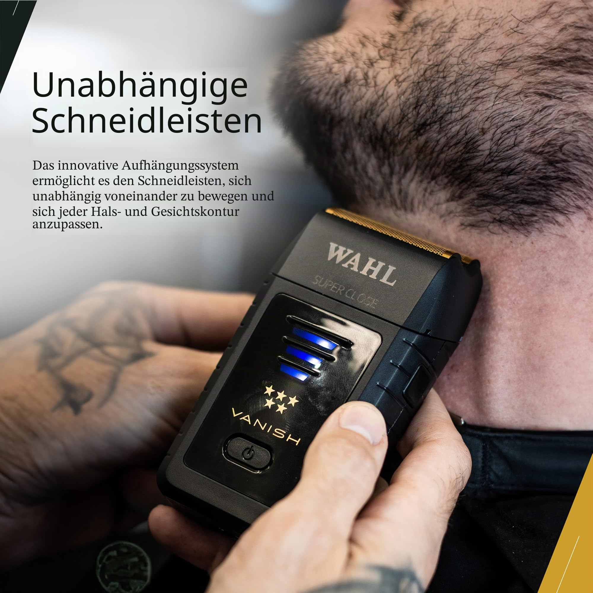 Wahl Professional | 5-Sterne Vanish Rasierer (8173-700) & Vanish Rasierer Ersatz Super Close Goldfolie & Cutter Bar Montage