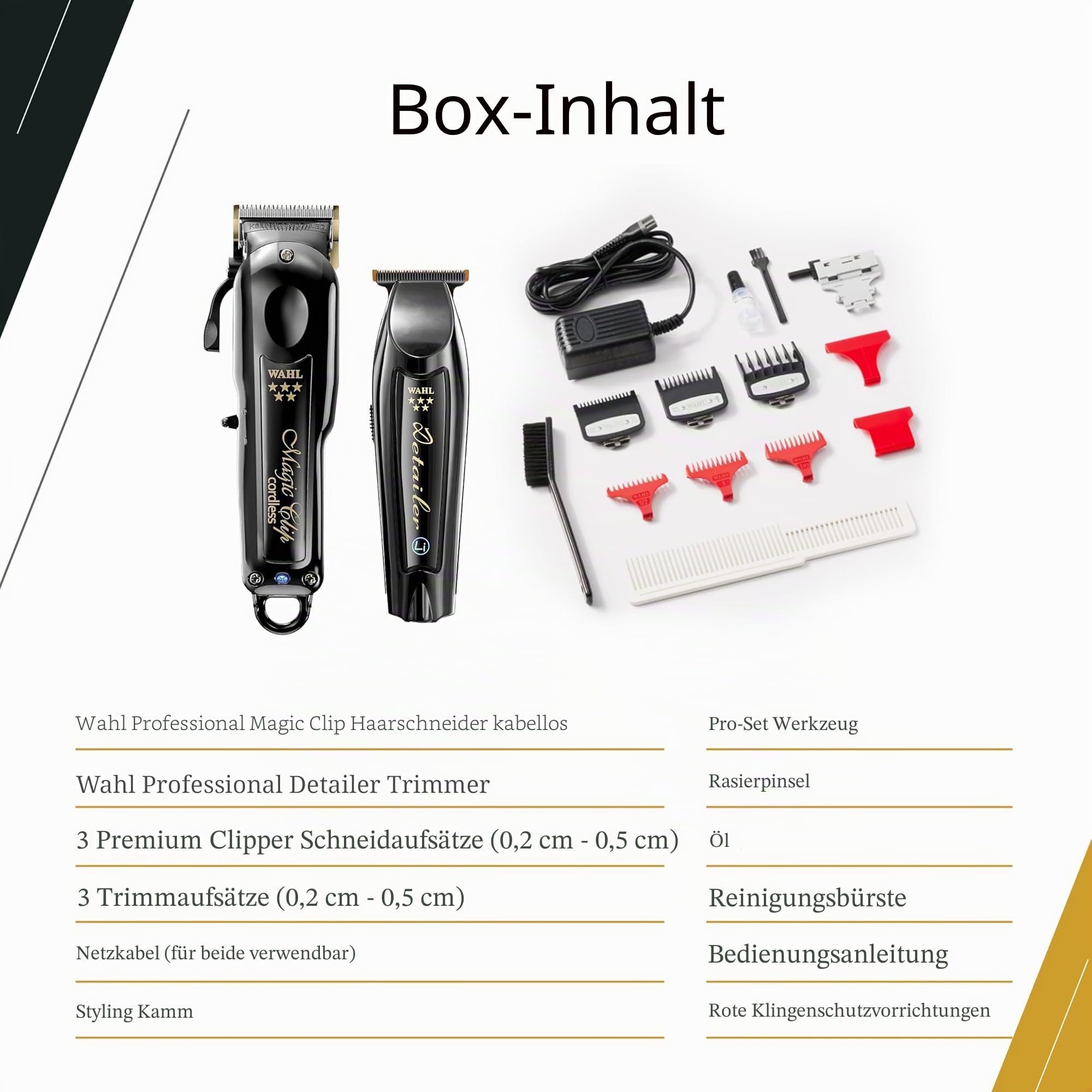 Wahl Professional 5-Sterne-Serie Kabel/schnurloser Magic Clip und schnurloses Friseur-Kombi