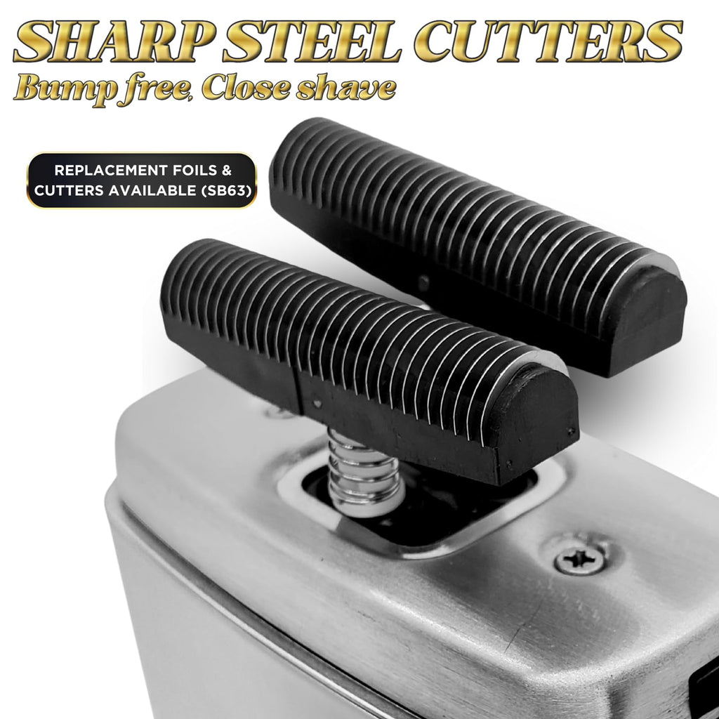 Supreme Trimmer STF602 Elektrorasierer für Herren, Nass-/Trockenrasierer für Herren, Schwarz – Crunch