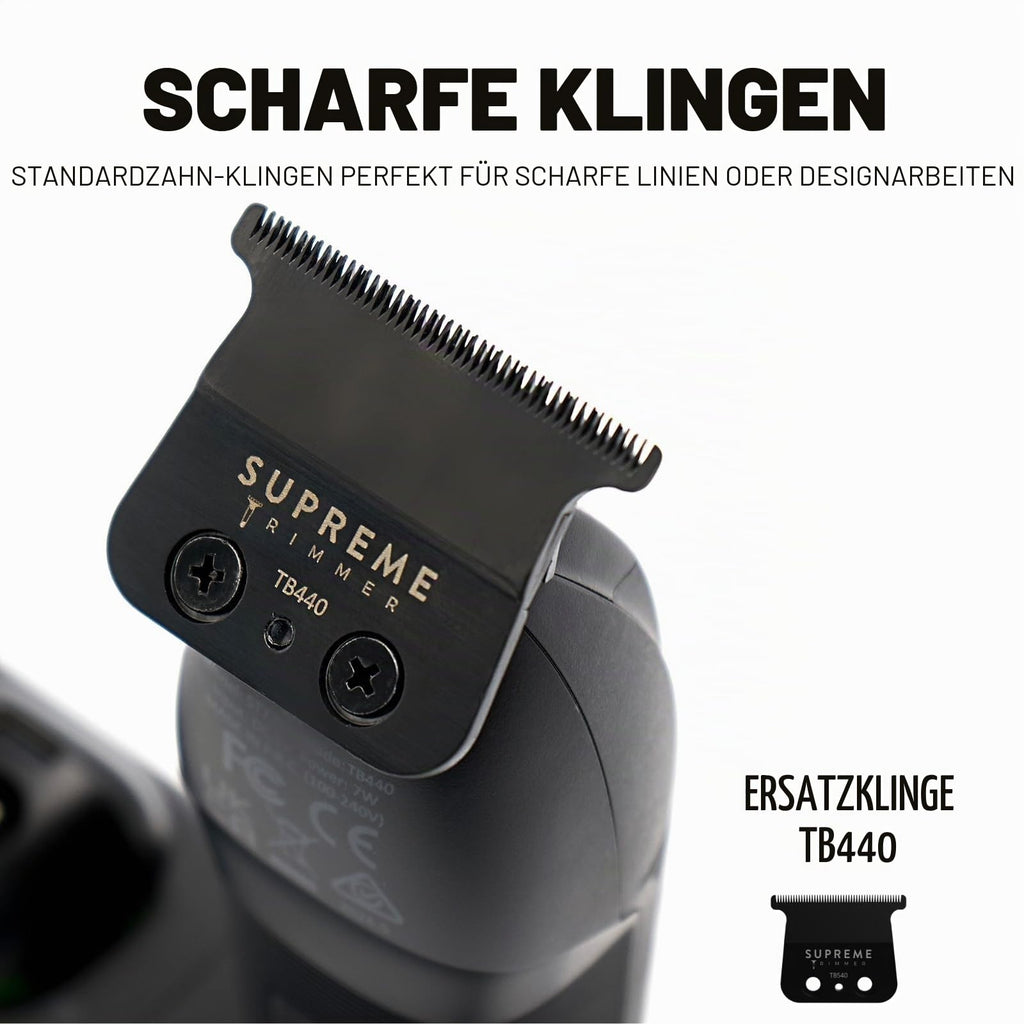 Supreme Trimmer Recharge ST777 – Professional Barber Trimmer with 2 Removable Batteries | 8000 RPM Motor, Smart Charging Dock, USB-C Fast Charge