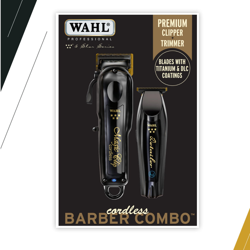 Wahl Professional 5 Star Cordless Magic Clip & Cordless Detailer Li Combo – Modell 56458