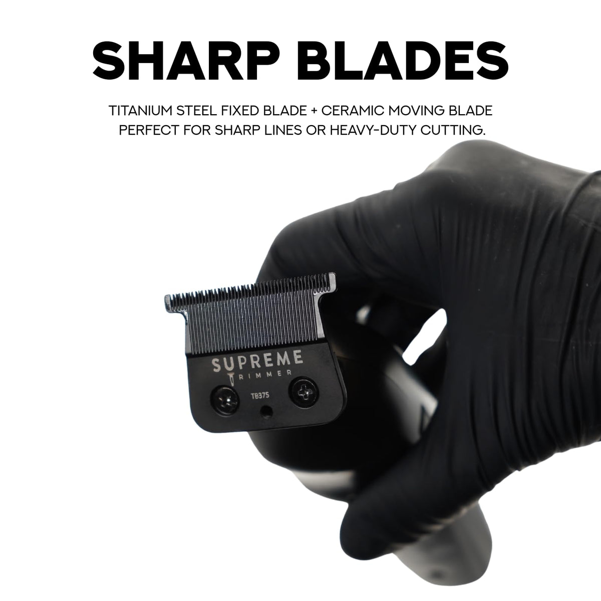 Supreme Trimmer Vader Lite ST3700 – Professioneller kabelloser Friseurauskleidung & Detailer, 120 Minuten Laufzeit, 7000 U/min Motor, Zero Gap DLC T-Blade, USB-C Schnellladung, Bart, Haare & Körper