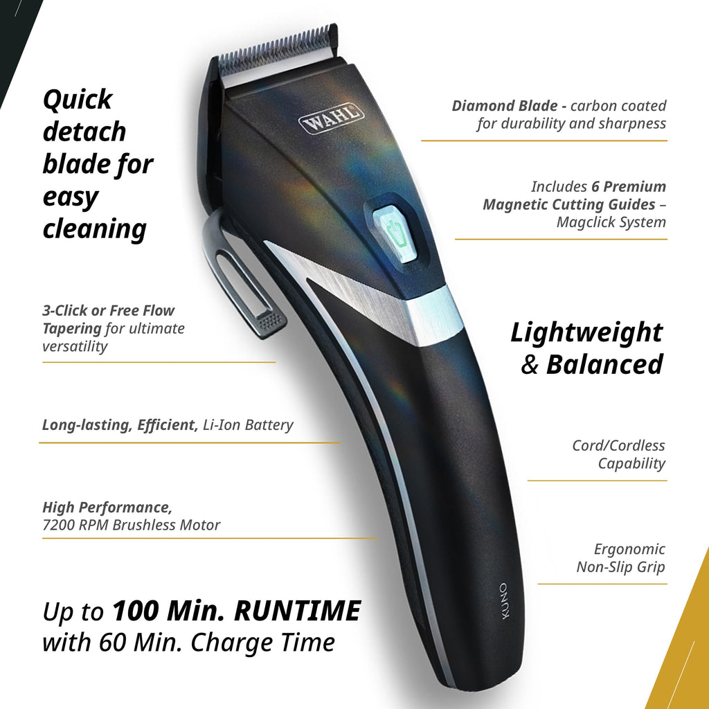 Wahl Professional Kuno Schermaschine Hochleistungs-Akku-Schermaschine mit Diamantklinge, Lithium-Ionen