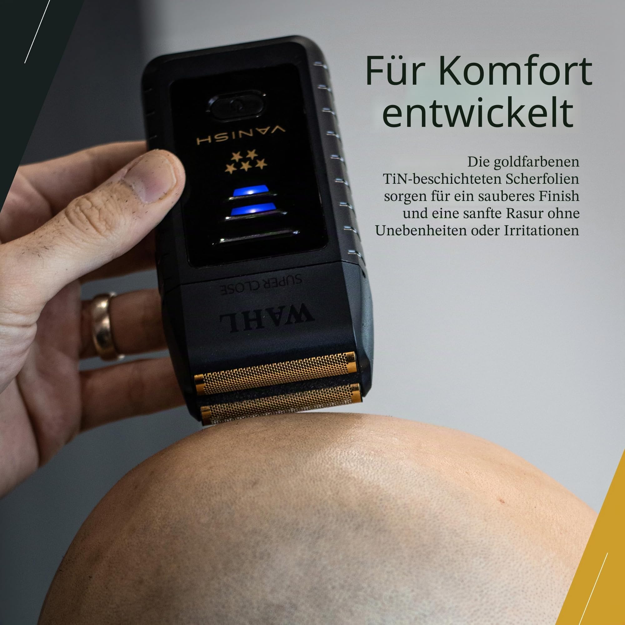 Wahl Professional | 5-Sterne Vanish Rasierer (8173-700) & Vanish Rasierer Ersatz Super Close Goldfolie & Cutter Bar Montage
