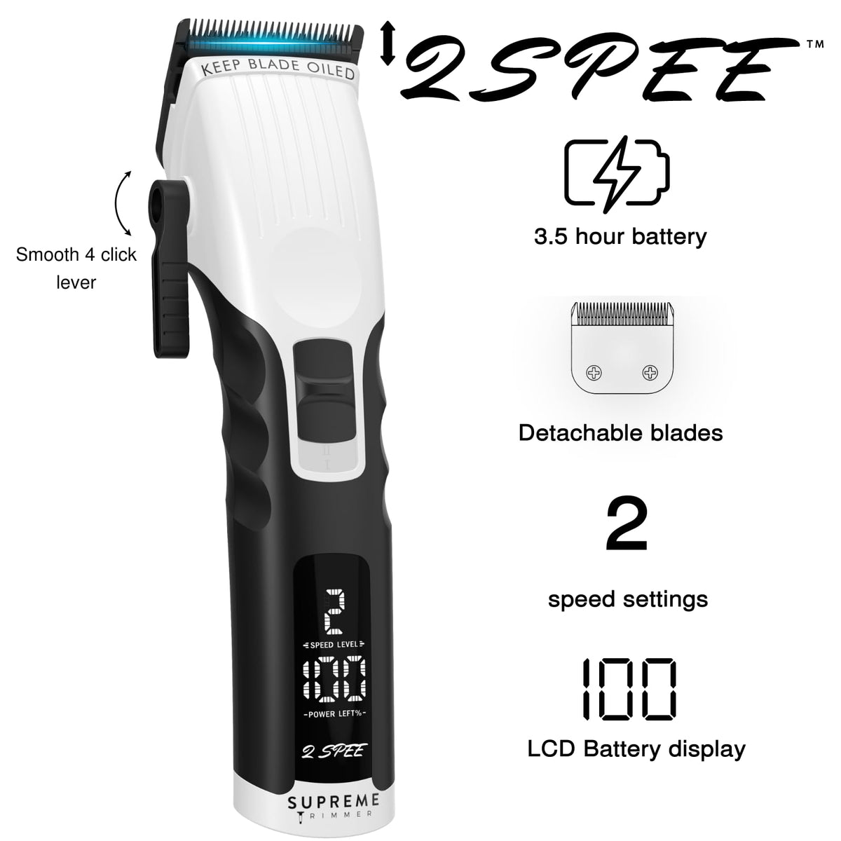 Supreme Trimmer 2Spee Profi Haarschneidemaschine
