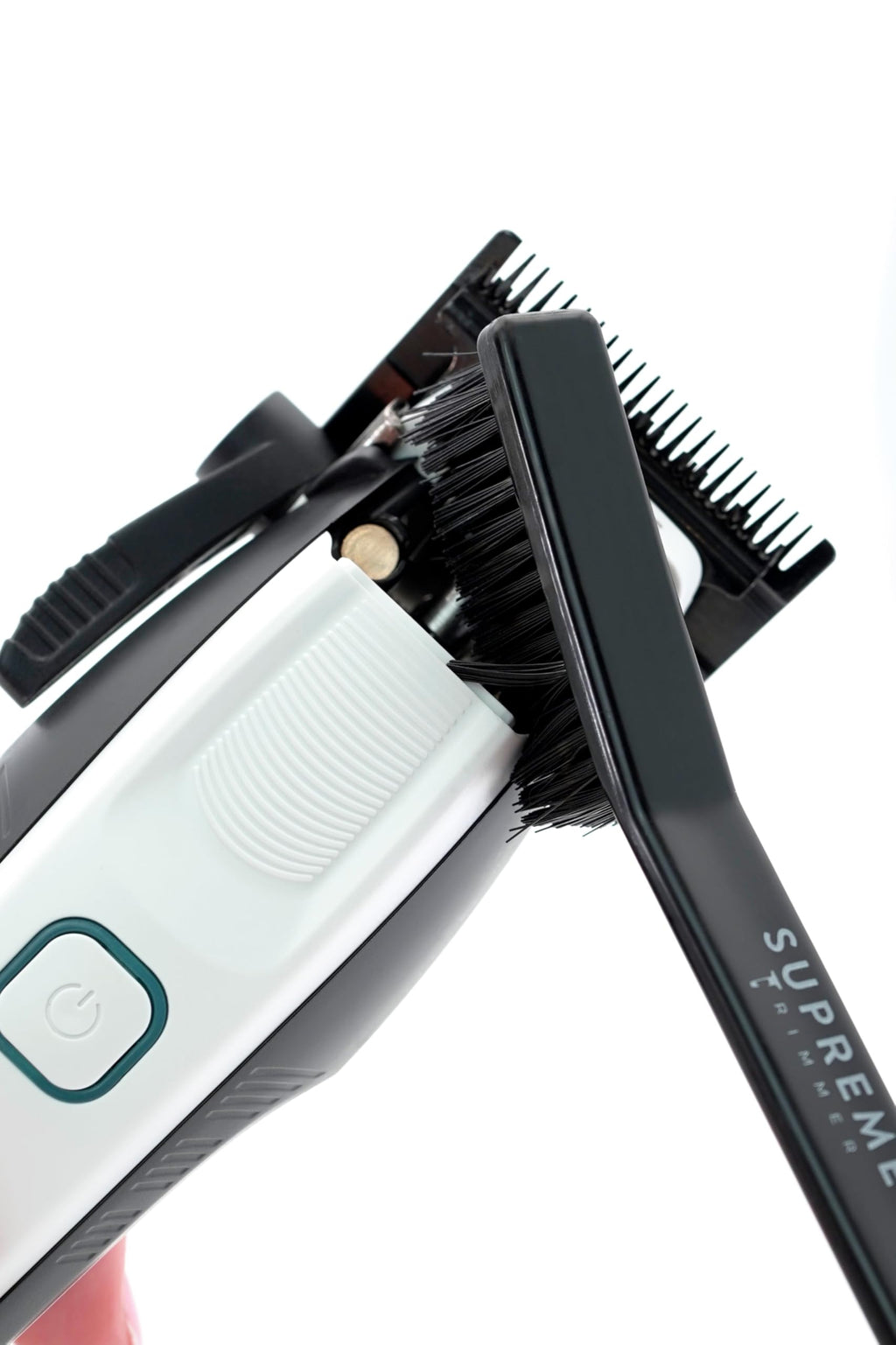 Supreme Trimmer Wiederaufladbare Haarschneidemaschine – Professioneller Haarschneider mit 2 abnehmbaren Batterien, bürstenlosem Motor, intelligentem Ladeständer, USB-C-Ladung und DLC-Klingen Barbiere