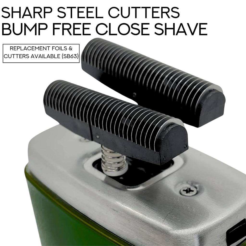 Supreme Trimmer Crunch Herren Folienrasierer STF602 (150 Minuten Laufzeit) Elektrischer Rasierer für Herren, wasserdichter Rasierer für kurzes Haar oder Stoppel, Friseurgebrauch