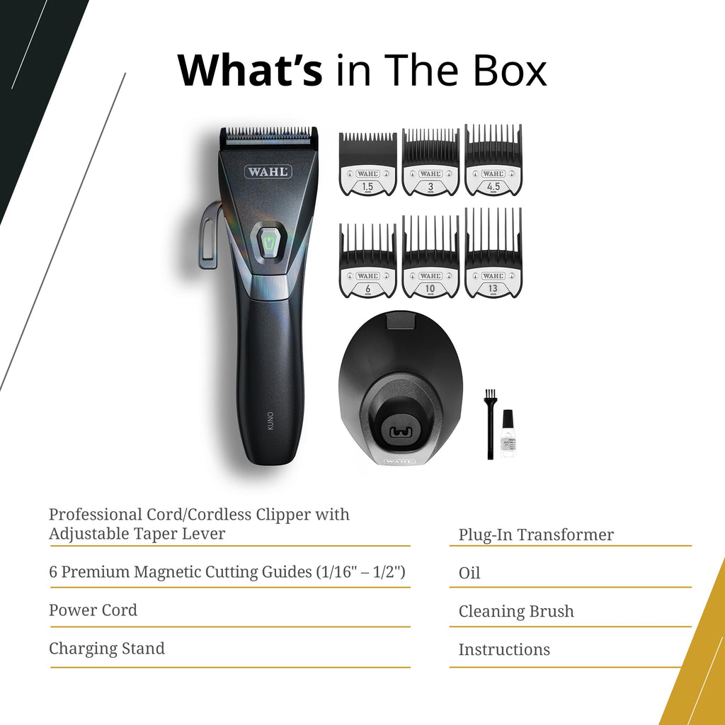 Wahl Professional Kuno Schermaschine Hochleistungs-Akku-Schermaschine mit Diamantklinge, Lithium-Ionen