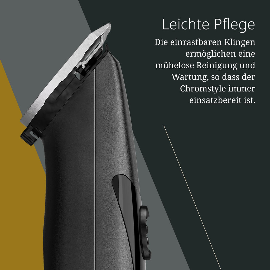 Wahl Chromstyle - Kabellose Haarschneidemaschine - Professioneller Clipper - 0,7-3mm abnehmbare Klingen - Bis zu 90 Minuten Laufzeit