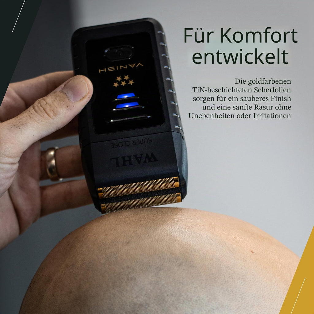 Wahl Professional | 5-Sterne Vanish Rasierer (8173-700) & Vanish Rasierer Ersatz Super Close Goldfolie & Cutter Bar Montage