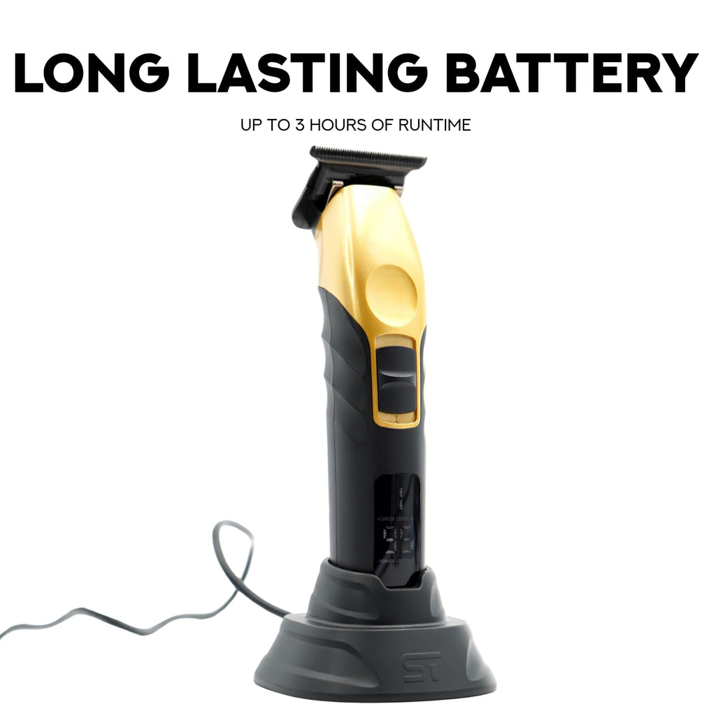 Supreme Trimmer 2Spee ST622 Haarschneidemaschine (3 Stunden Gebrauch), abnehmbare Klingen, 2 Geschwindigkeiten, Akkuanzeige, kabelloser professioneller Barber 0 gappable Trimmer