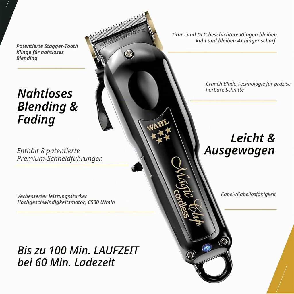 Wahl Professional 5 Star Cordless Magic Clip & Cordless Detailer Li Combo – Modell 56458