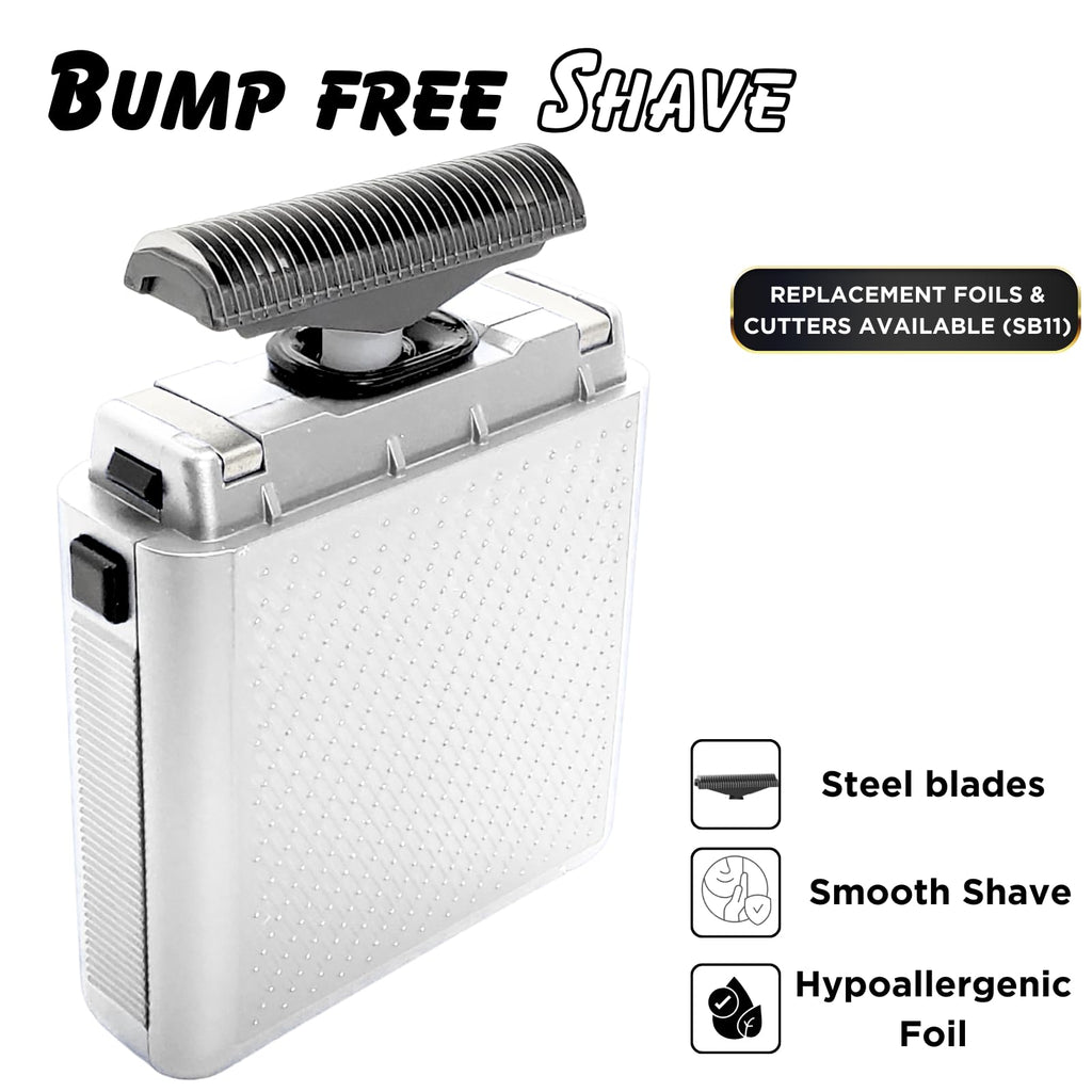 Supreme Trimmer Solo STF101 Herren-Einzelfolienrasierer (150 Minuten Laufzeit), kabellos, leistungsstark, USB-C-Mini-Größe, Reiserasierer für Friseure und Zuhause, Schwarz