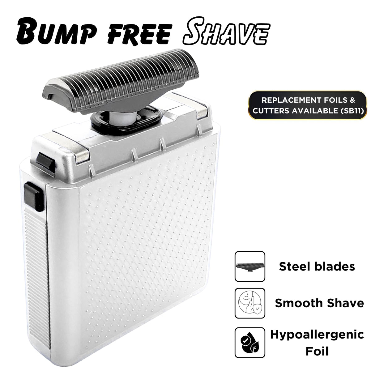 Supreme Trimmer Solo STF101 Herren-Einzelfolienrasierer (150 Minuten Laufzeit), kabellos, leistungsstark, USB-C-Mini-Größe, Reiserasierer für Friseure und Zuhause, Schwarz