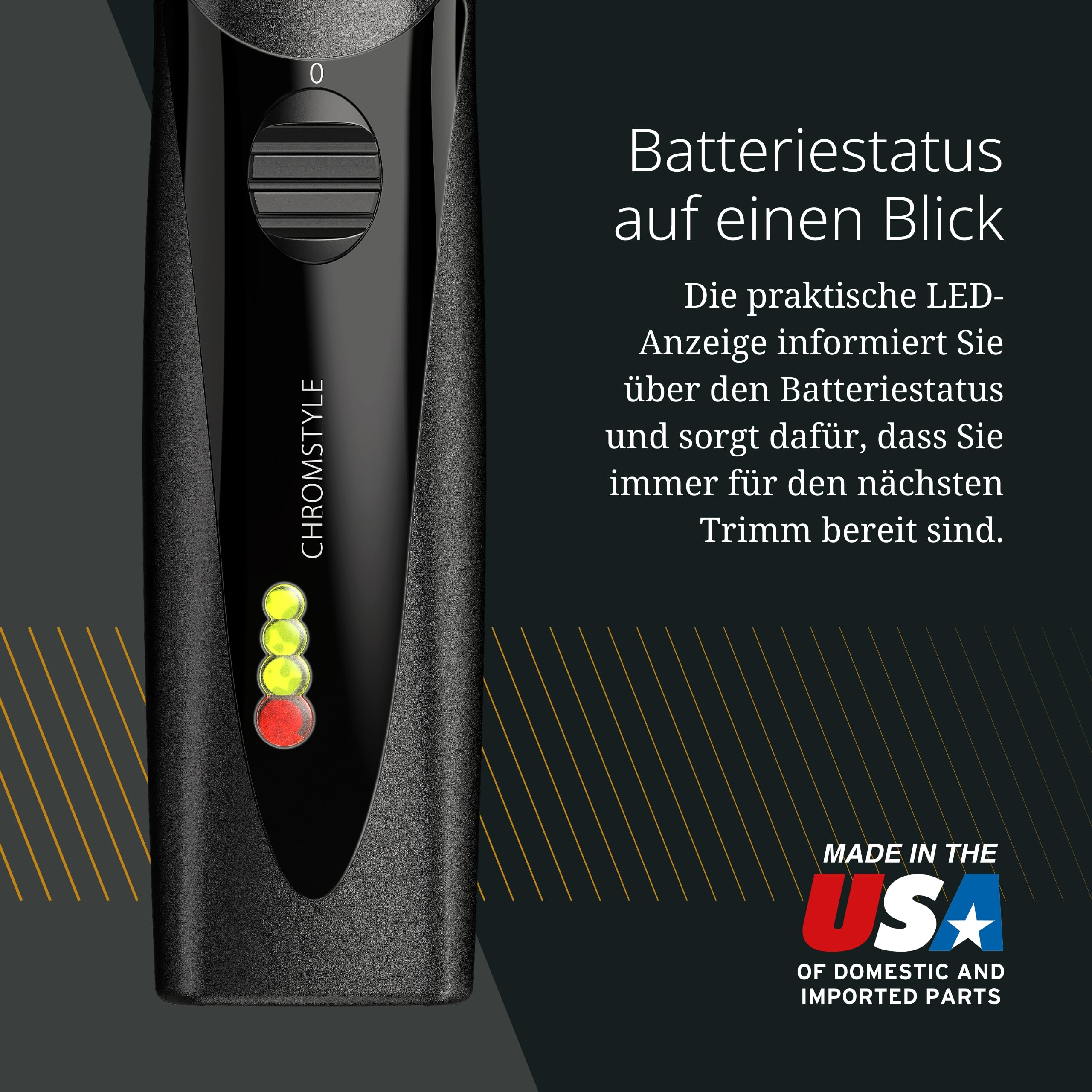 Wahl Chromstyle - Kabellose Haarschneidemaschine - Professioneller Clipper - 0,7-3mm abnehmbare Klingen - Bis zu 90 Minuten Laufzeit