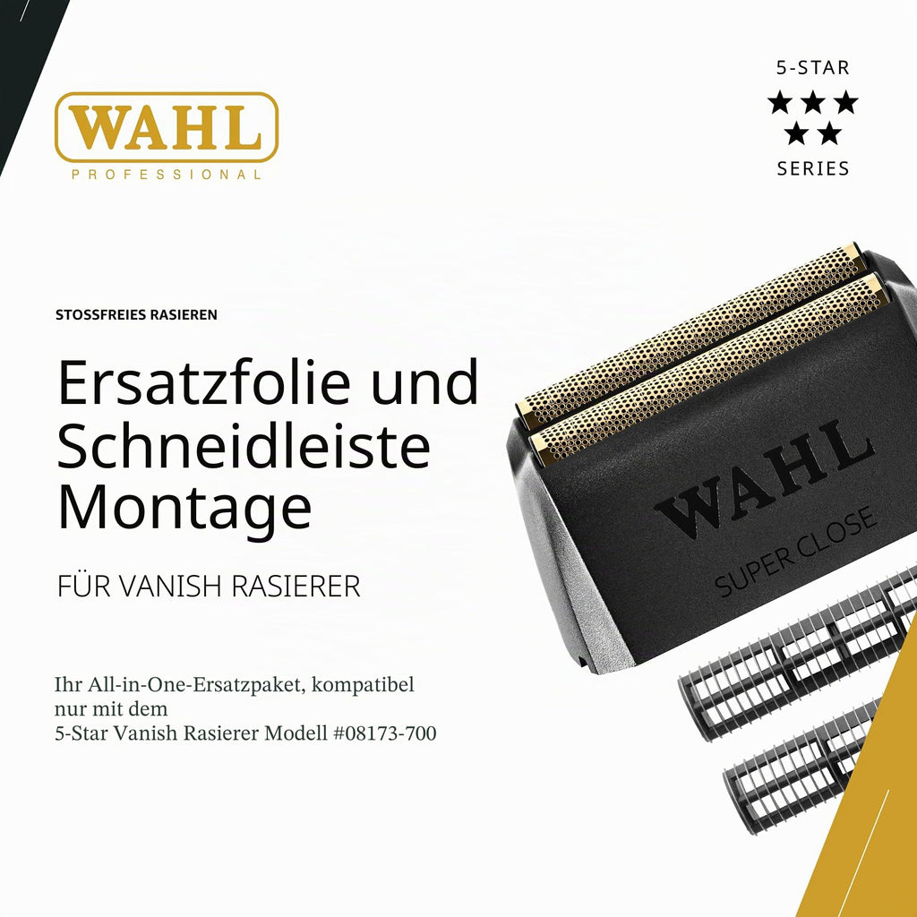 WAHL Vanish Foil, Ersatzteile, Schneidsätze & Schneidevorrichtung, Mobiler Rasierer, Präzisionsschnitt, Pflegezubehör, Ersatzteile, Herrenpflege, Rasierer-Ersatzteile, Gold, Hautfreundlich, Vanish