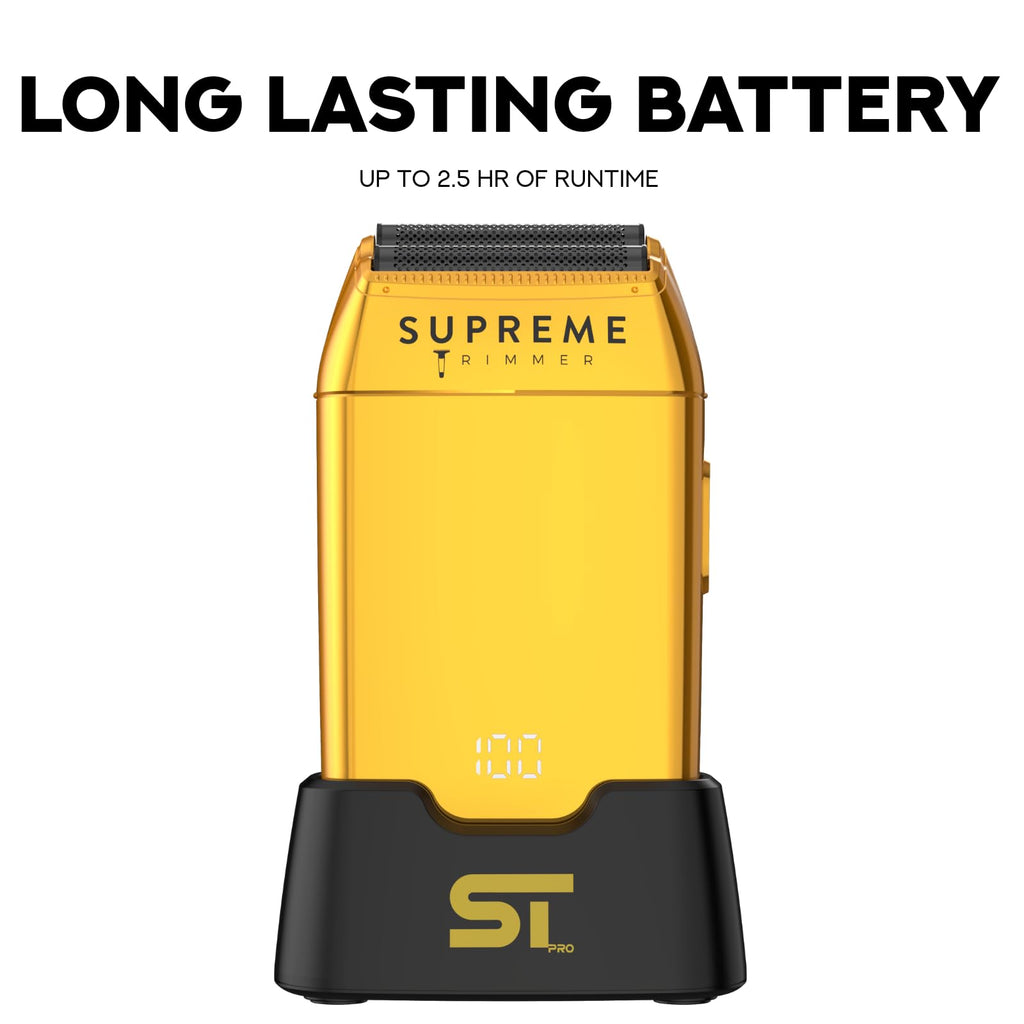 Supreme Trimmer STF602 Elektrorasierer für Herren, Nass-/Trockenrasierer für Herren, Schwarz – Crunch